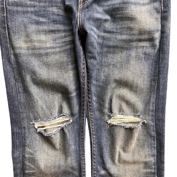 Levi’s 510 Skinny Jeans W31 Tag Actual 32x24.5 Cropped Dark Wash Rolled Hem - Picture 9 of 16